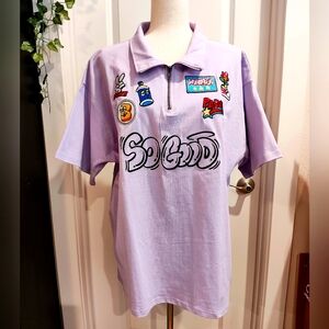 Graphic Polo Shirt From Harajuku Japan - NEW